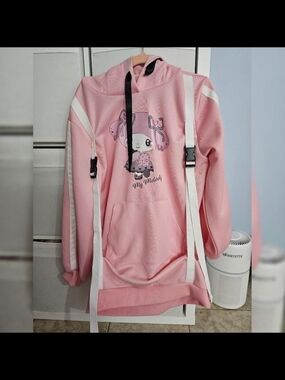 Pink My Melody Graphic Hooded Sweatshirt